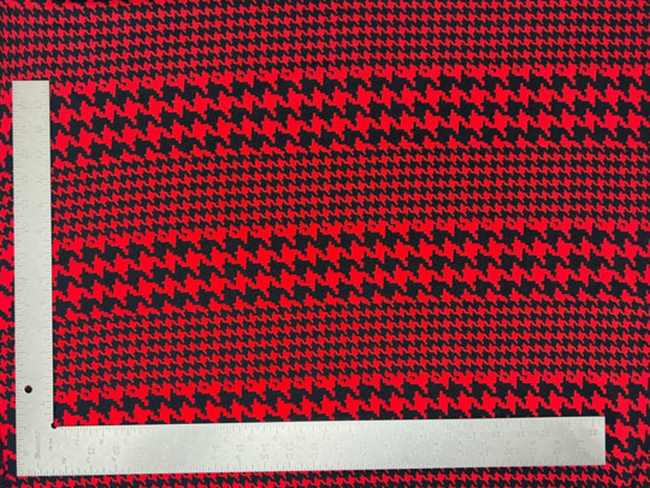 1 Yard Liverpool Knit Houndstooth Print Fabric Classic Stretch Crepe, 58"-60" Wide for Clothing & Crafts